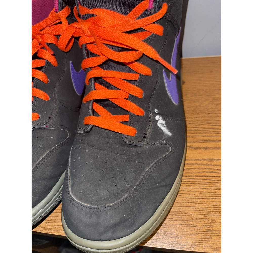 Nike Dunk‎ High Godzilla Size 13 Mens 2012 Black Purple Orange 317982-053 - Picture 15 of 16